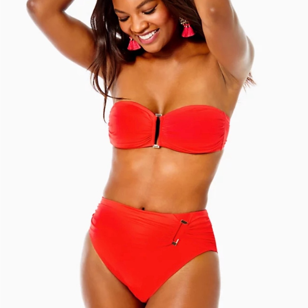 Lilly Pulitzer Neil Bottom in Ruby Red, Size 10